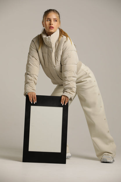 מעיל פוך קצר עם צווארון גבוה | קנת קול