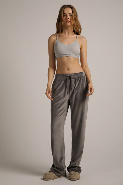 מכנסי טרנינג קטיפה בגזרה ישרה | קנת קול