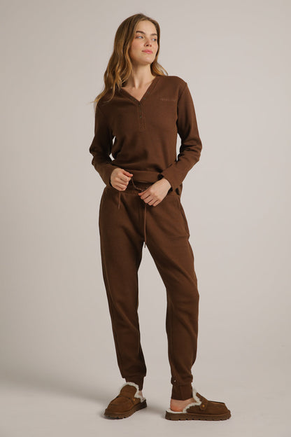 מכנסי ג'וגר בסריגת וואפל | קנת קול