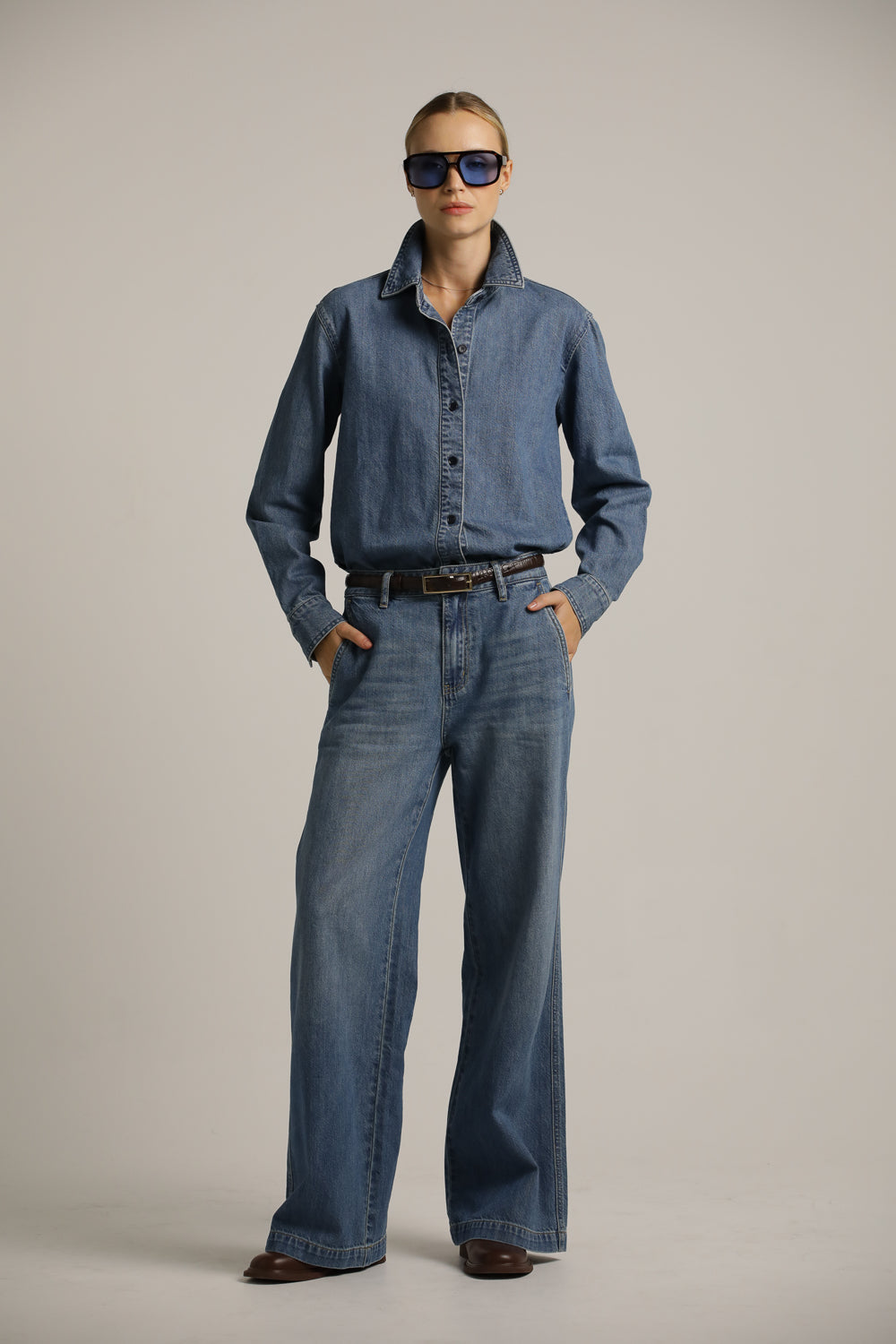 חולצת ג'ינס מכופתרת | קנת קול