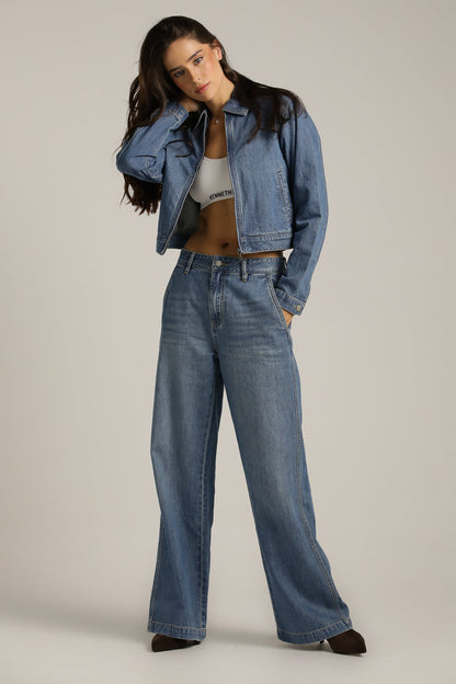 מכנסי ג'ינס בגזרה רחבה | קנת קול 