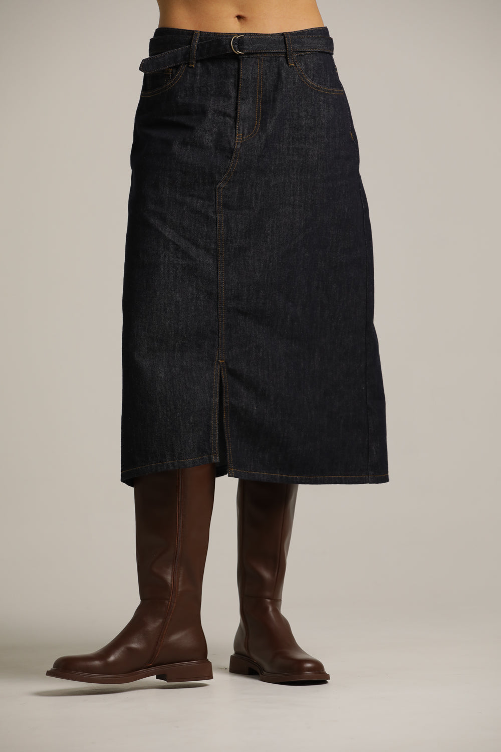 חצאית ג'ינס באורך הברך | קנת קול