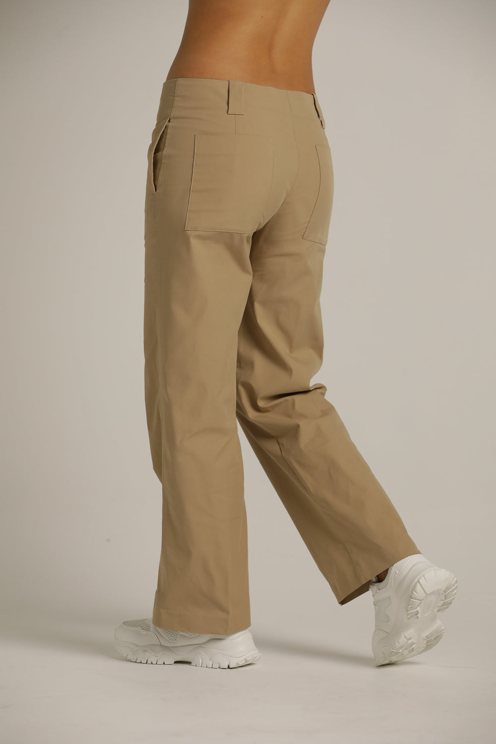 מכנסיים בגזרה ישרה עם מכפלת | קנת קול