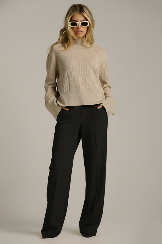 מכנסיים בגזרה ישרה וגבוהה | קנת קול