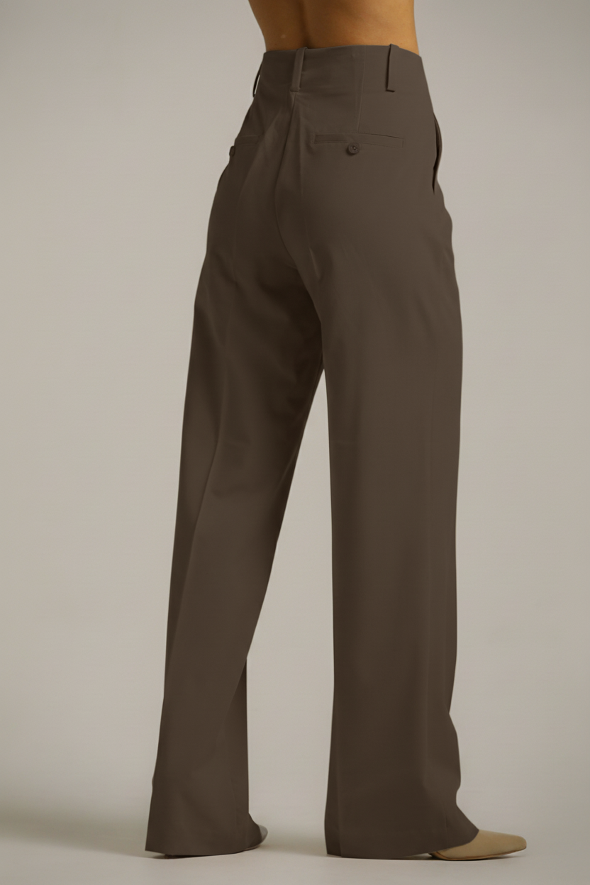 מכנסיים בגזרה ישרה וגבוהה | קנת קול