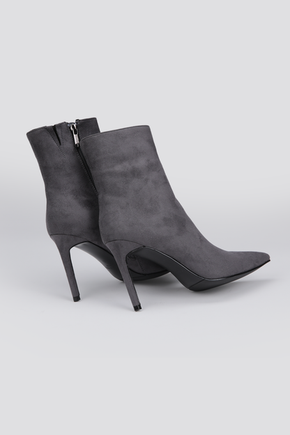 מגפוני עקב אלגנטיים בצבע אפור | קנת קול