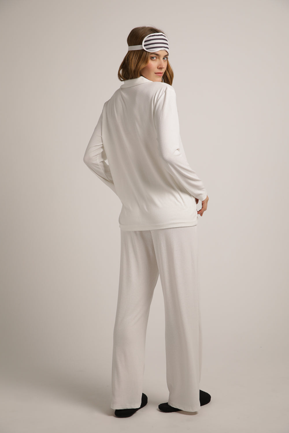 פיג'מת פולו ארוכה מריב רך | קנת קול