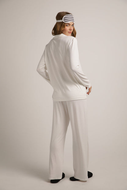 פיג'מת פולו ארוכה מריב רך | קנת קול