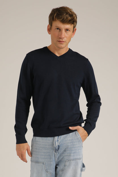 חולצת סריג עם צווארון וי | קנת קול