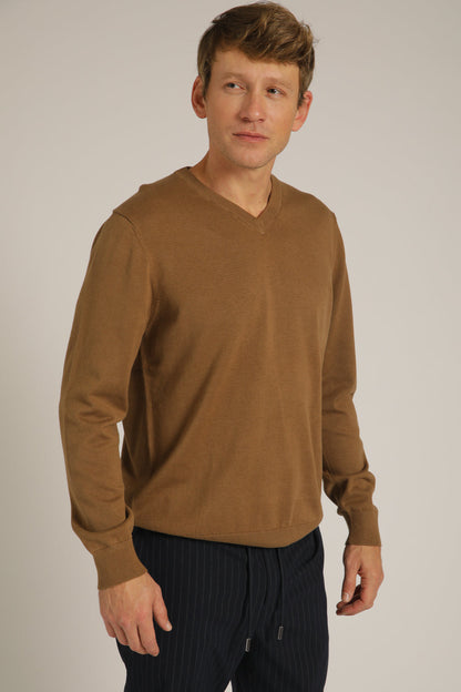 חולצת סריג עם צווארון וי | קנת קול