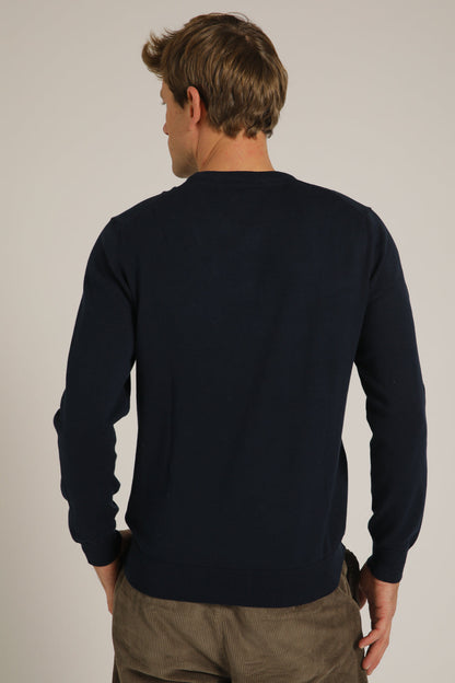 חולצת סריג עם צווארון עגול | קנת קול