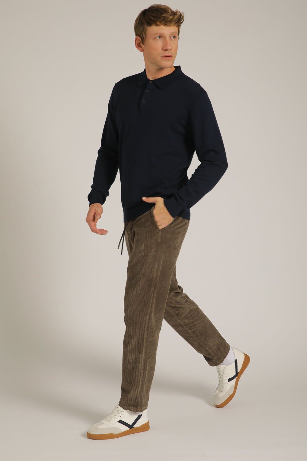 סריג פולו ארוך לגברים | קנת קול