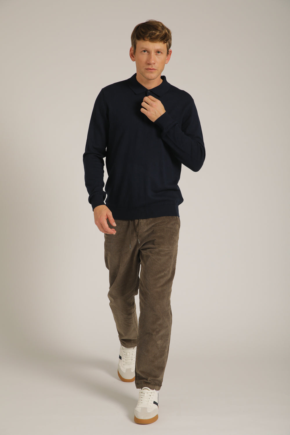 סריג פולו ארוך לגברים | קנת קול