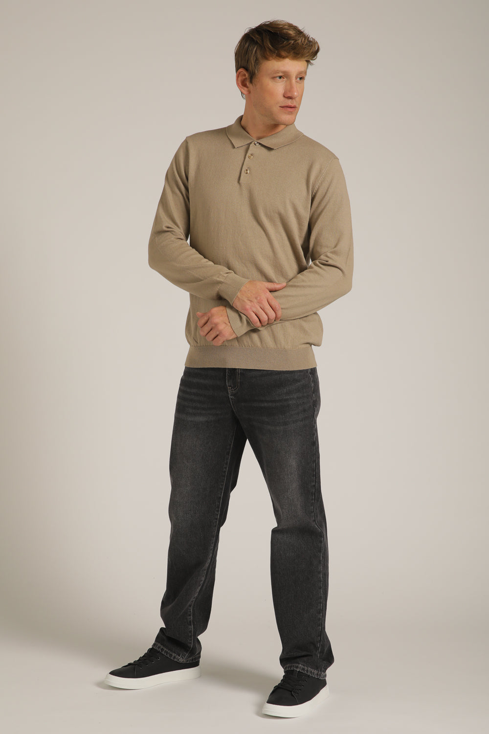 סריג פולו ארוך לגברים | קנת קול