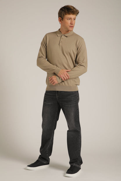 סריג פולו ארוך לגברים | קנת קול