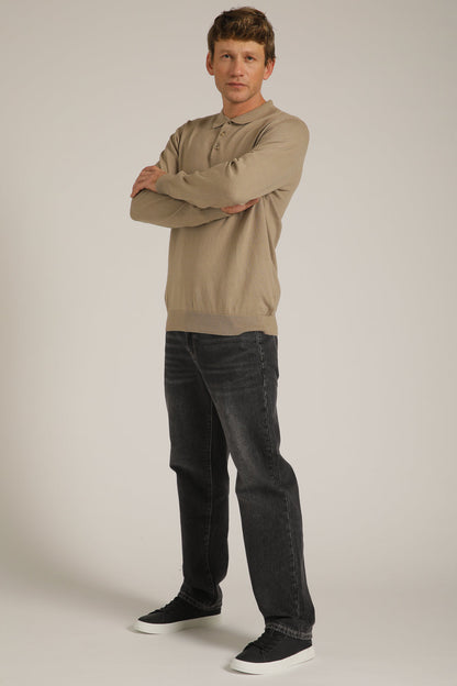 סריג פולו ארוך לגברים | קנת קול