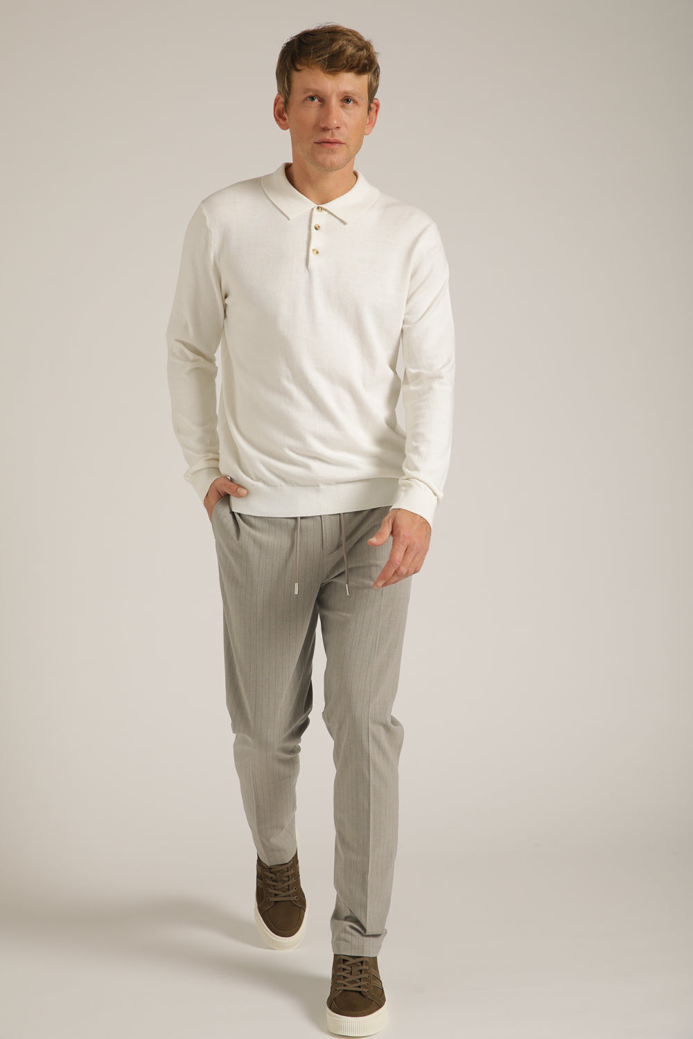 סריג פולו ארוך לגברים | קנת קול