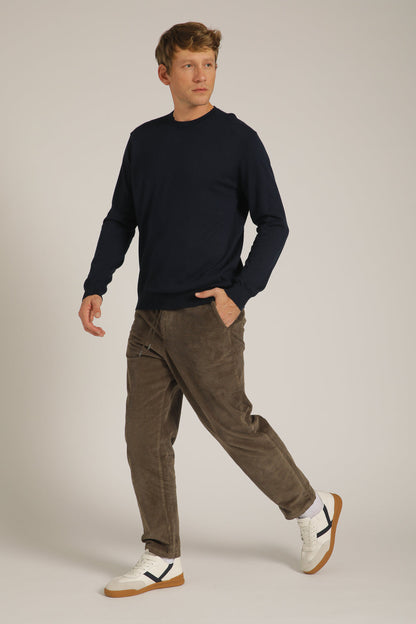 סריג ארוך עם צווארון עגול | קנת קול