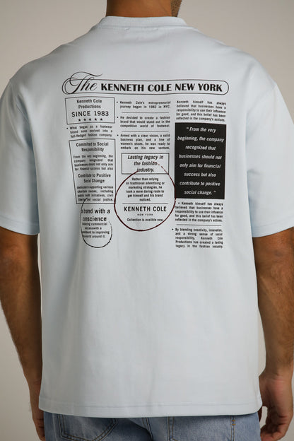 טישירט אוברסייז בעיצוב פרינט עיתון | קנת קול