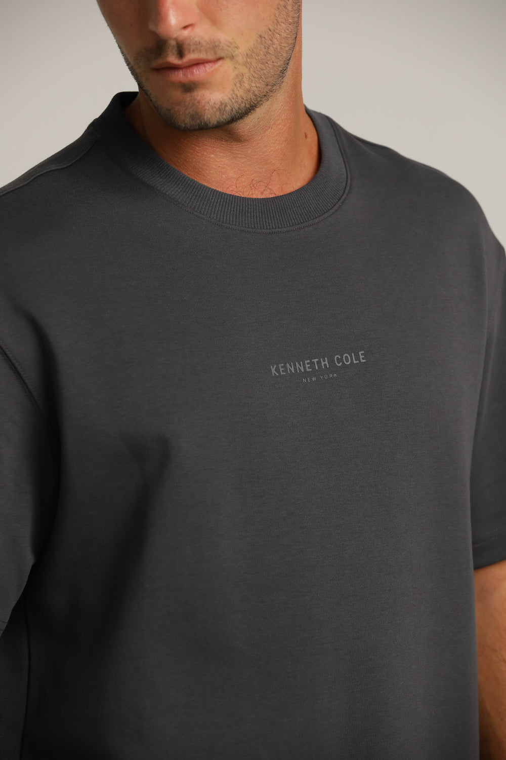 טישירט אוברסייז עם לוגו לגברים | קנת קול