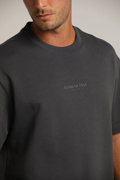 טישירט אוברסייז עם לוגו לגברים | קנת קול