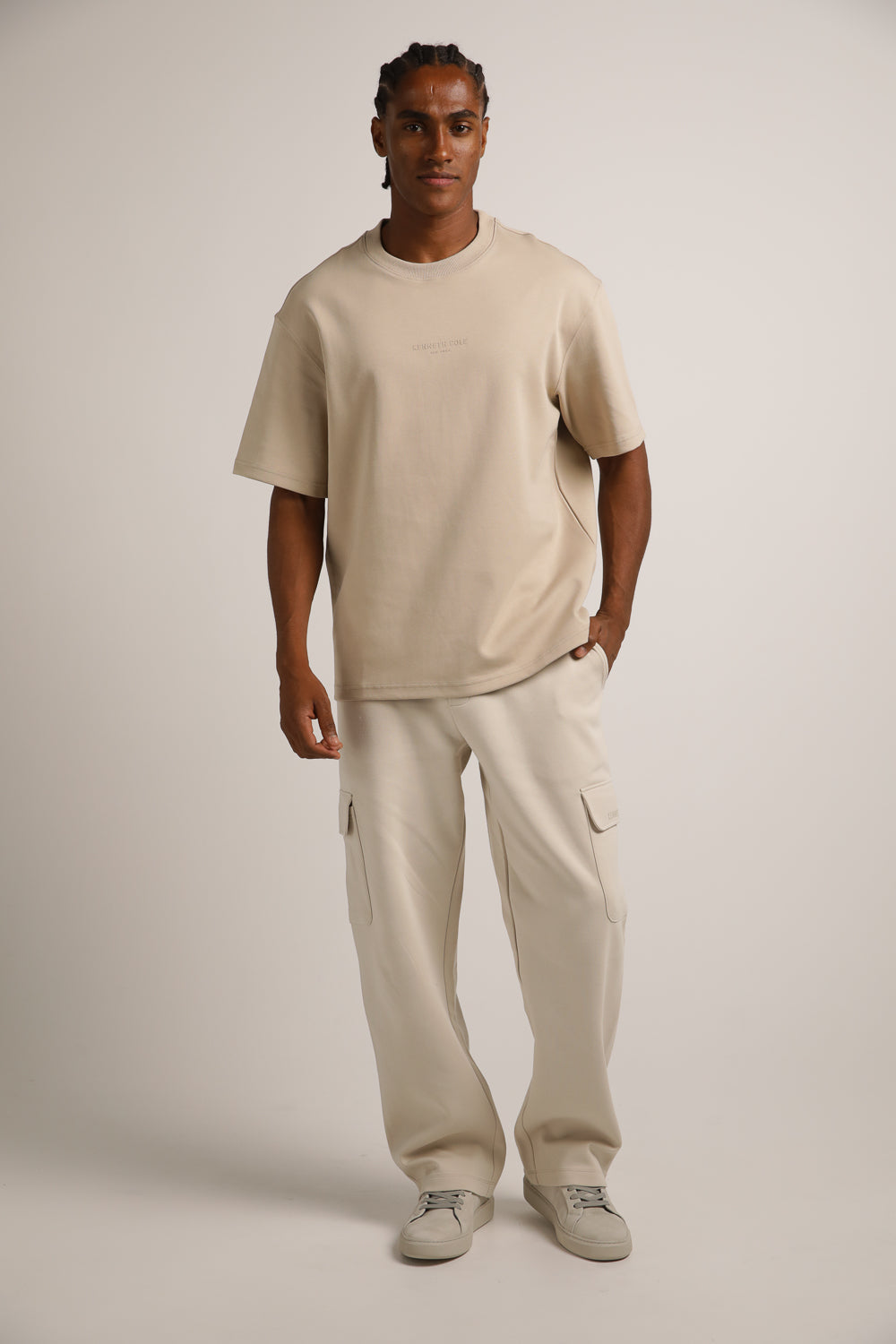 טישירט אוברסייז עם לוגו לגברים | קנת קול