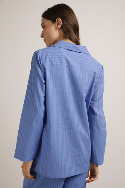 סט פיג'מה כותנה בעיצוב פסים | קנת קול