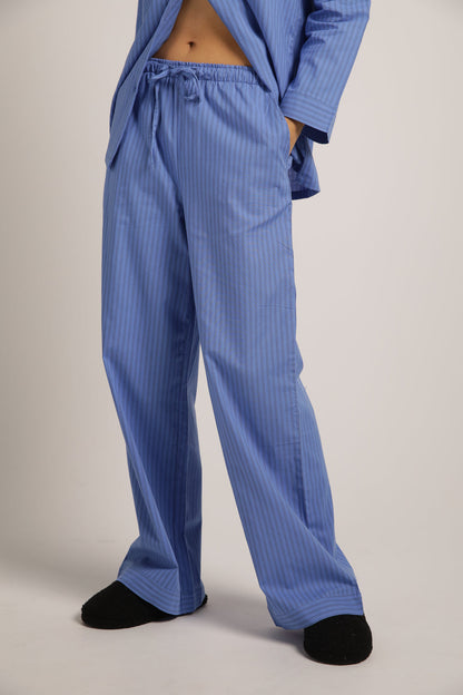 סט פיג'מה כותנה בעיצוב פסים | קנת קול