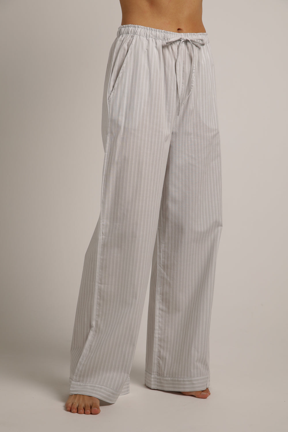 סט פיג'מה כותנה בעיצוב פסים | קנת קול