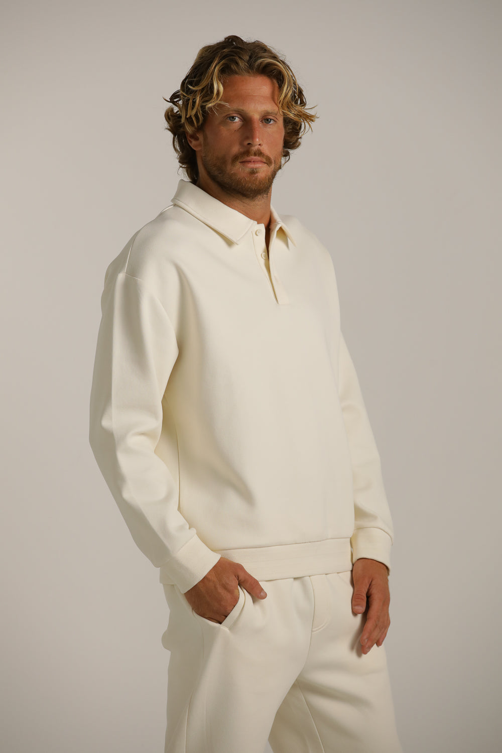 סווטשירט פולו בגזרת אוברסייז | קנת קול