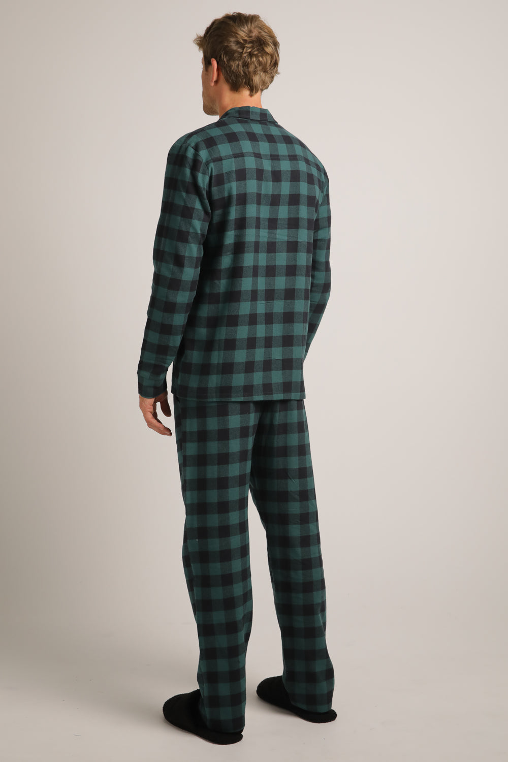 סט פיג'מה פלאנל בעיצוב משבצות | קנת קול