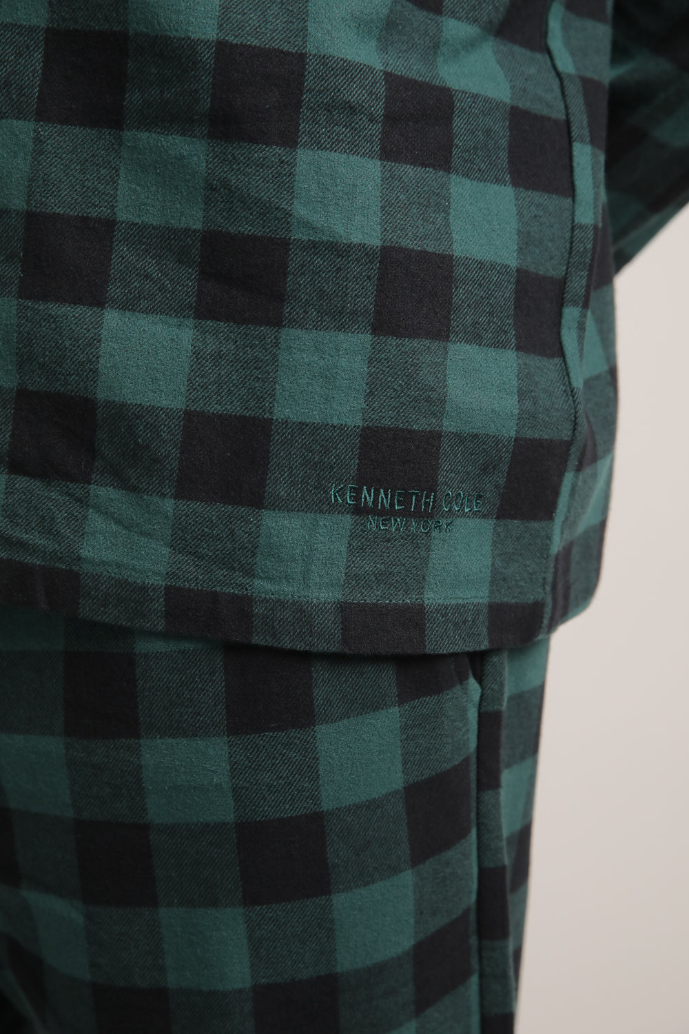 סט פיג'מה פלאנל בעיצוב משבצות | קנת קול