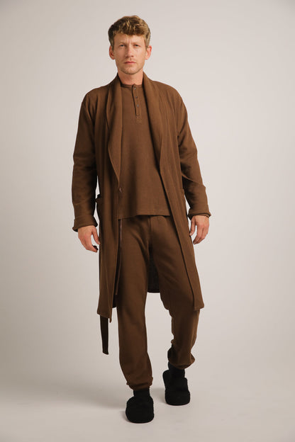 מכנסי טרנינג בטקסטורת וואפל | קנת קול