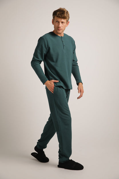 מכנסי טרנינג בטקסטורת וואפל | קנת קול