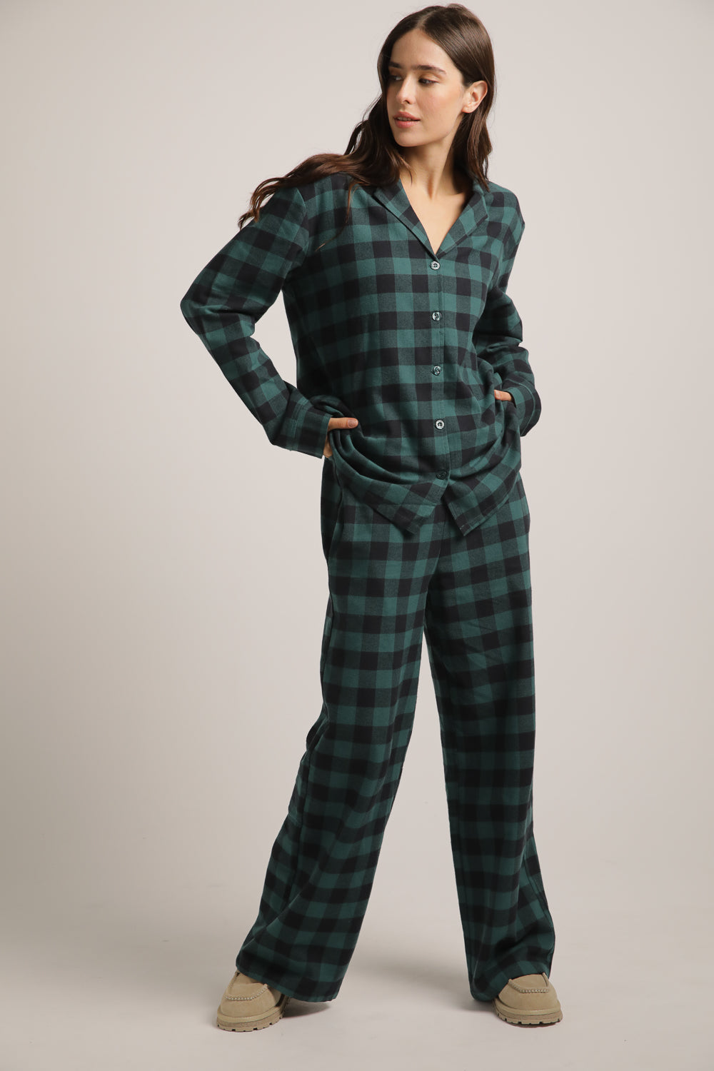 סט פיג'מה משבצות | קנת קול