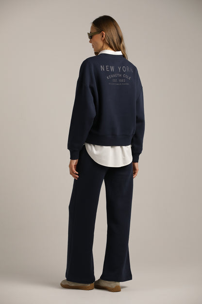 סווטשירט ממותג עם סיומת ריב | קנת קול