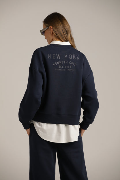 סווטשירט ממותג עם סיומת ריב | קנת קול