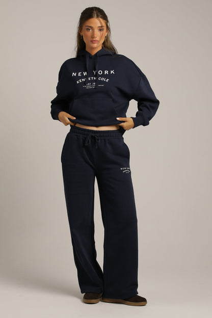 מכנסי טרנינג בגזרה ישרה | קנת קול