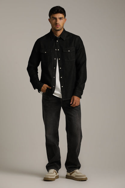 חולצה מכופתרת בסגנון ג'ינס | קנת קול