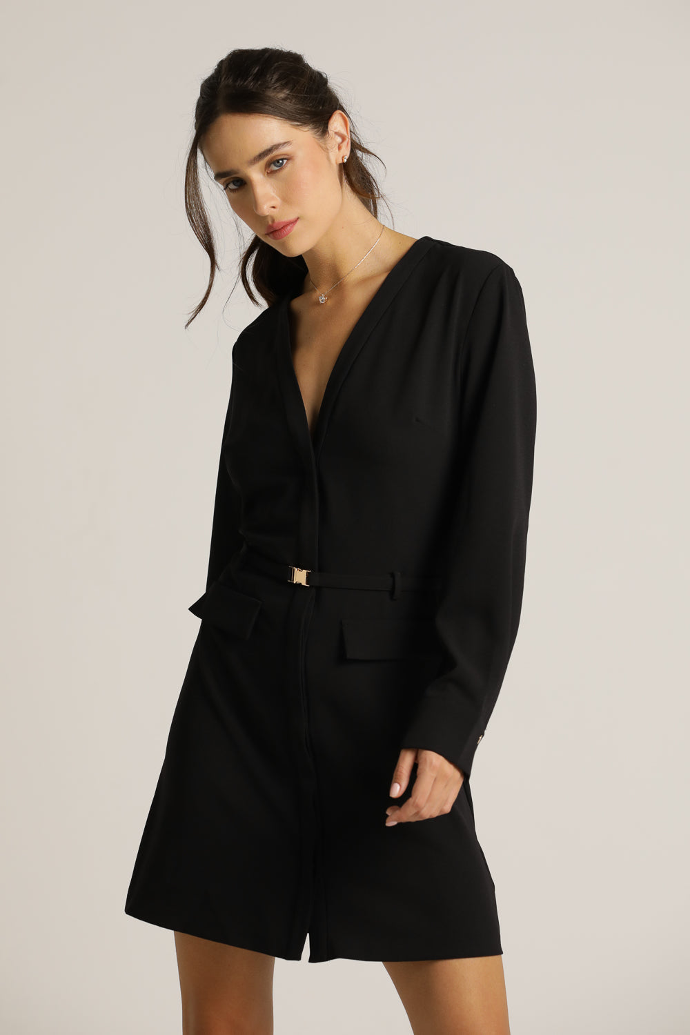 שמלה מחויטת עם חגורה | קנת קול