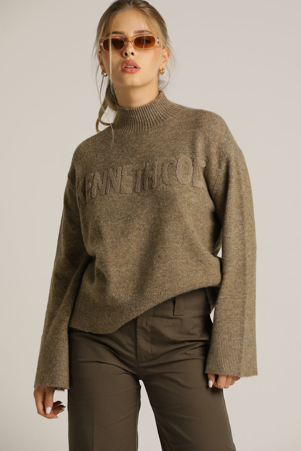 סריג עבה בסגנון גולף עם הטבעת לוגו | קנת קול