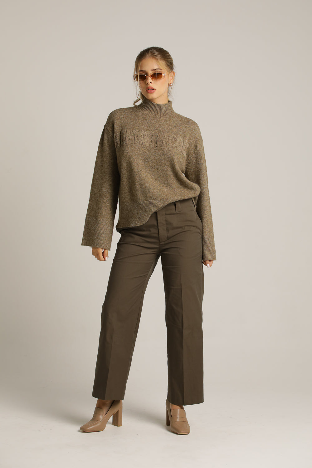 סריג עבה בסגנון גולף עם הטבעת לוגו | קנת קול