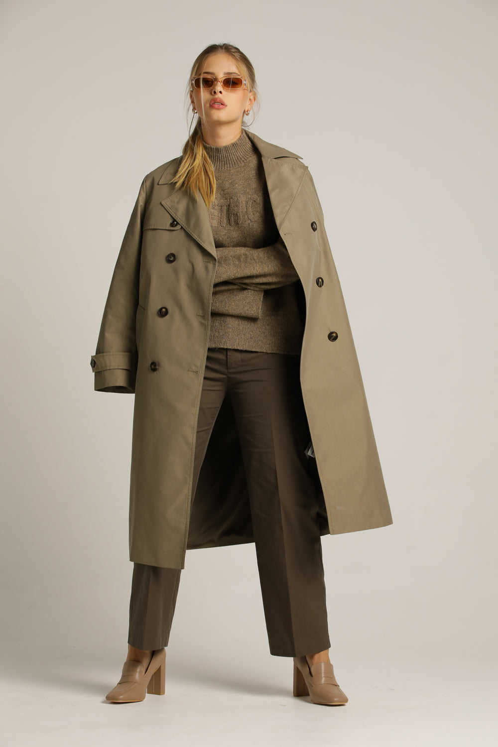 מכנסיים בגזרה ישרה עם מכפלת | קנת קול