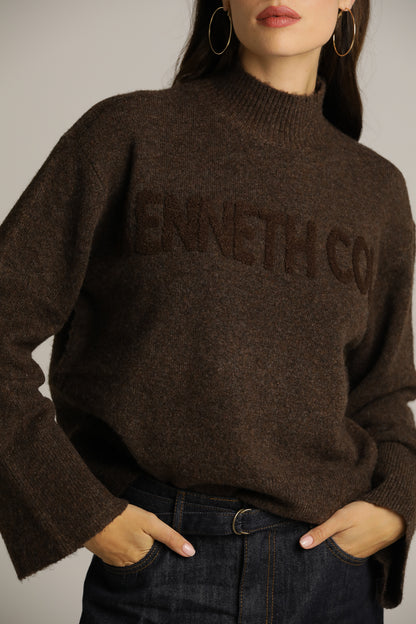 סריג עבה בסגנון גולף עם הטבעת לוגו | קנת קול