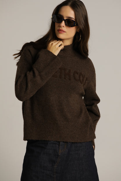 סריג עבה בסגנון גולף עם הטבעת לוגו | קנת קול