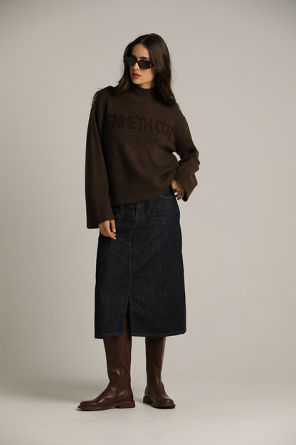 סריג עבה בסגנון גולף עם הטבעת לוגו | קנת קול