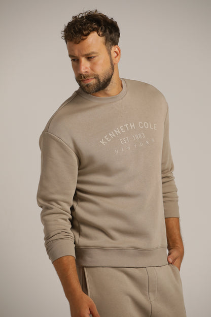 סווטשירט עם מפתח צוואר עגול | קנת קול