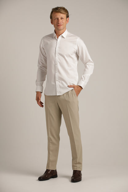 חולצה מכופתרת חלקה לגברים | קנת קול