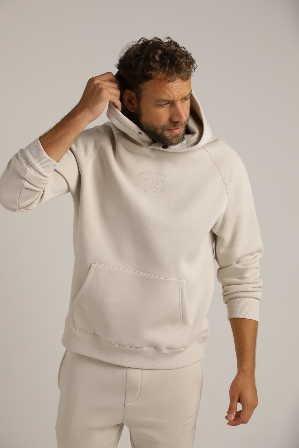 סווטשירט רגלן עם כובע קפוצ'ון | קנת קול