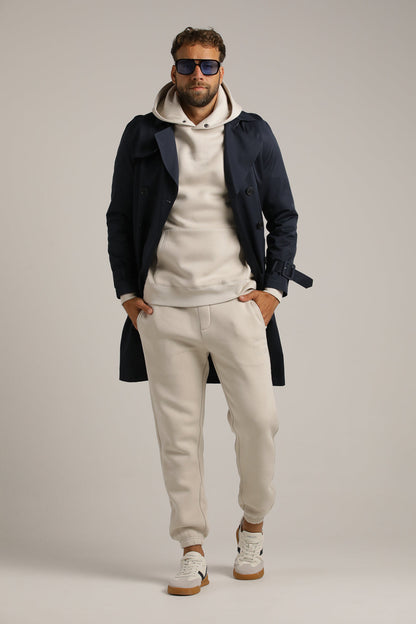 סווטשירט רגלן עם כובע קפוצ'ון | קנת קול